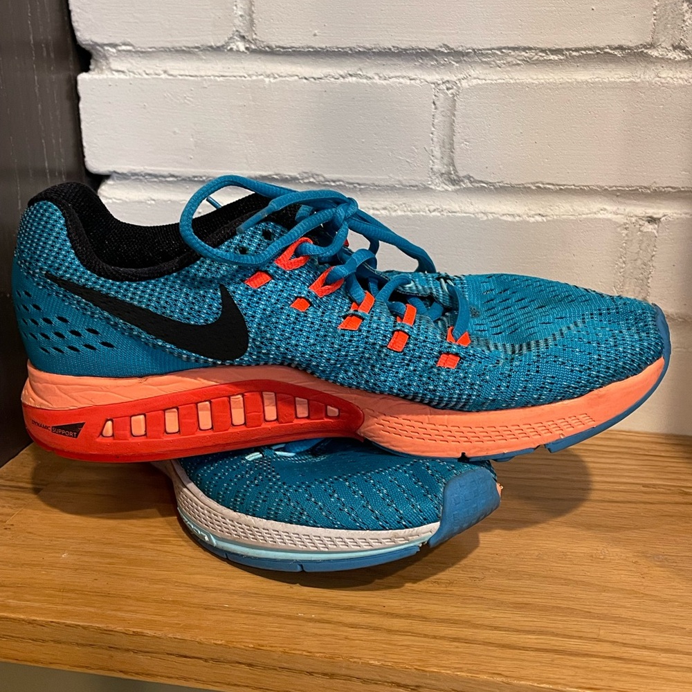 Nike Blue and Orange Running Shoes